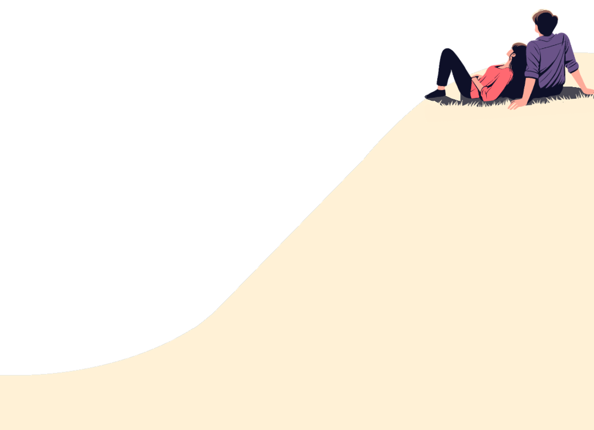 Couple on a hill